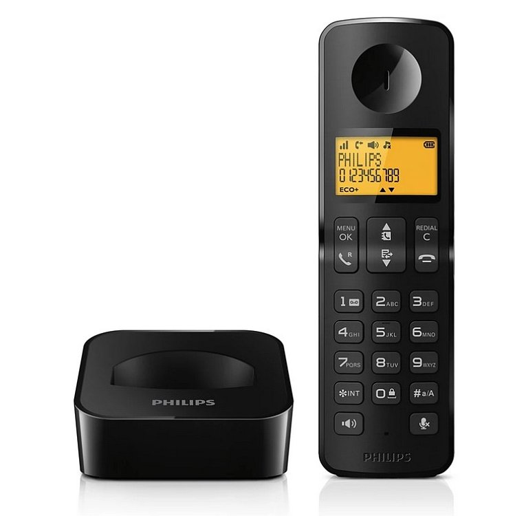 ΤΗΛΕΦΩΝΟ ΑΣΥΡΜΑΤΟ D2601B-34 BLACK PHILIPS
