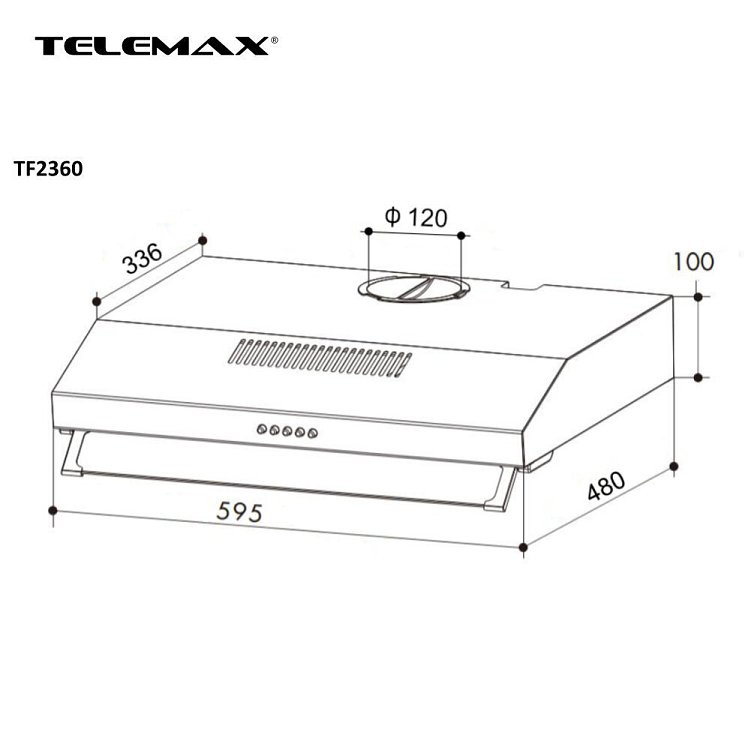 ΑΠΟΡΡΟΦΗΤΗΡΑΣ ΕΛΕΥΘΕΡΟΣ TF-2360 ΛΕΥΚΟΣ TELEMAX