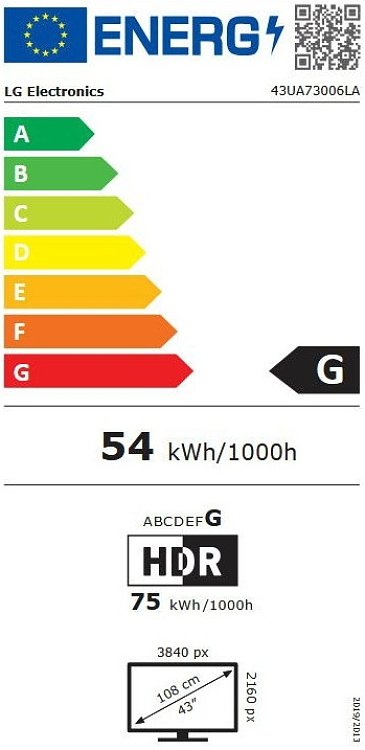 TV 43'' LED 43UA73006LA LG