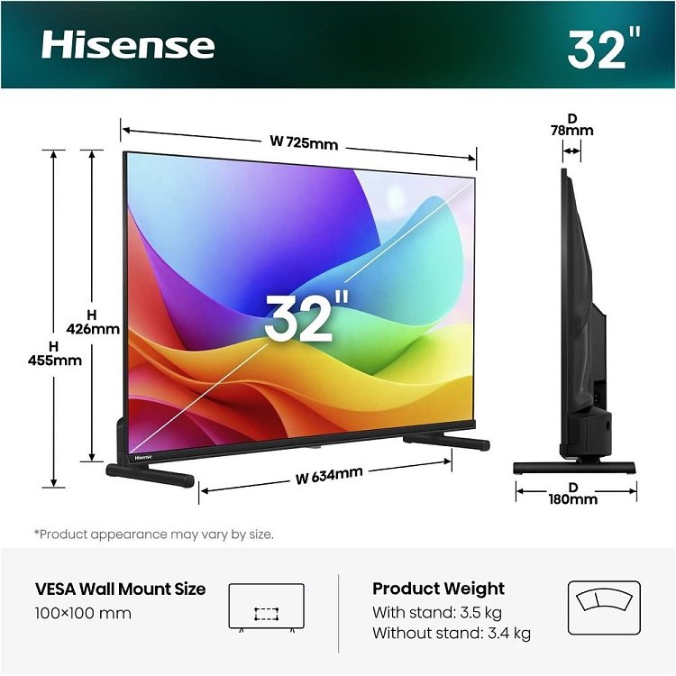 TV 32'' HI-QLED 32A5S HISENSE