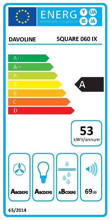 ΑΠΟΡΡΟΦΗΤΗΡΑΣ ΕΠΙΤΟΙΧΙΟΣ SQUARE 060 IX DAVOLINE