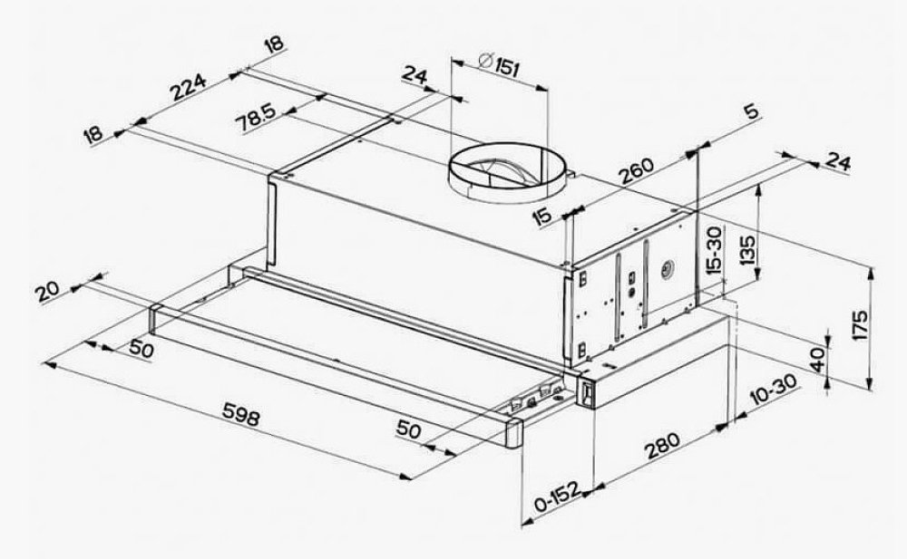 ΑΠΟΡΡΟΦΗΤΗΡΑΣ FLEXA NG GLASS BK A60 FABER