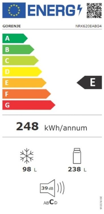 ΨΥΓΕΙΟΚΑΤΑΨΥΚΤΗΣ NRK620EABG4-20004506 ΜΑΥΡΟ ΓΥΑΛΙ GORENJE