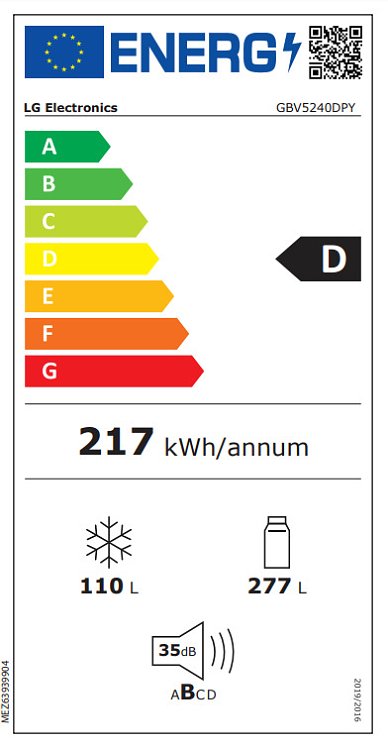 ΨΥΓΕΙΟΚΑΤΑΨΥΚΤΗΣ GBV5240DPY LG