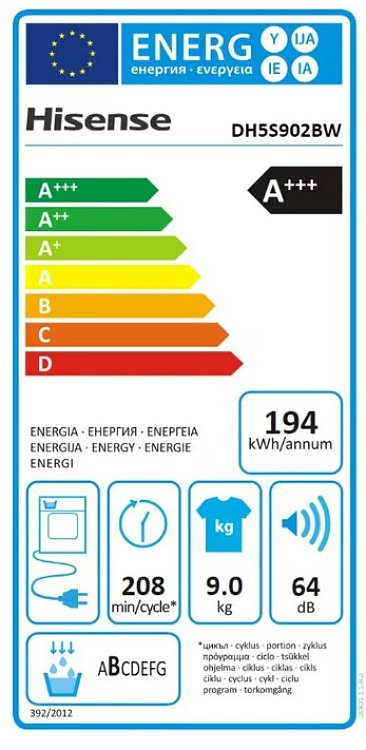 ΣΤΕΓΝΩΤΗΡΙΟ ΡΟΥΧΩΝ DH5S902BW HISENSE