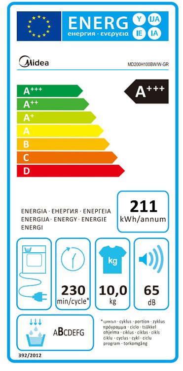 ΣΤΕΓΝΩΤΗΡΙΟ ΡΟΥΧΩΝ MD200H100BW/W-GR MIDEA