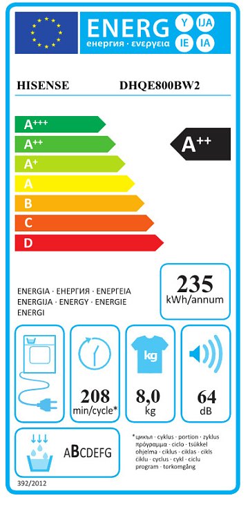 ΣΤΕΓΝΩΤΗΡΙΟ ΡΟΥΧΩΝ DHQE800BW2 HISENSE