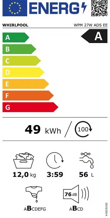 ΠΛΥΝΤΗΡΙΟ ΡΟΥΧΩΝ WPM 27W ADS EE WHIRLPOOL