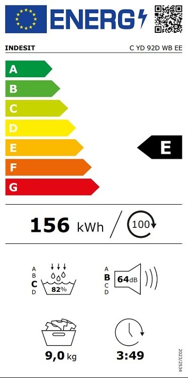 ΣΤΕΓΝΩΤΗΡΙΟ C YD 92D WB EE INDESIT