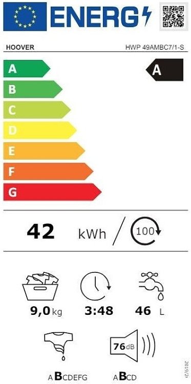 ΠΛΥΝΤΗΡΙΟ ΡΟΥΧΩΝ HWP 49AMBC7/1-S HOOVER