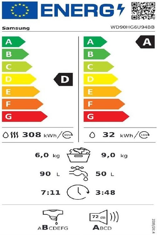 ΠΛΥΝΤΗΡΙΟ ΡΟΥΧΩΝ - ΣΤΕΓΝΩΤΗΡΙΟ WD90HG6U94BBU4 SAMSUNG
