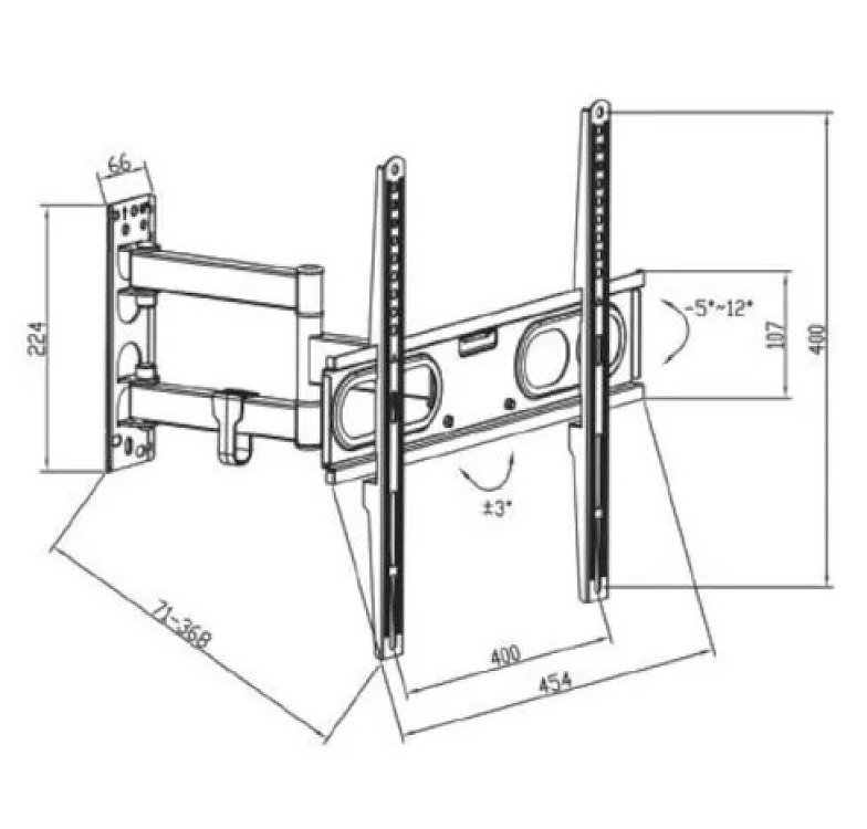 ΒΑΣΗ TV OSM-7860 ΓΙΑ 26''-60'', 30Kg, 400x400 OSIO