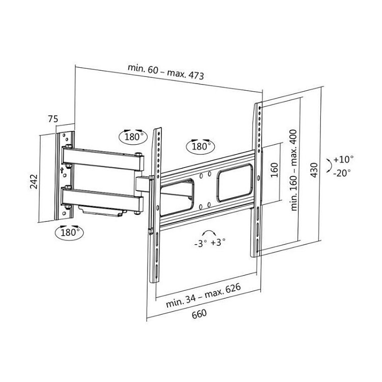 ΒΑΣΗ TV BRACKET TILT & SWIVEL BP0019 LOGILINK