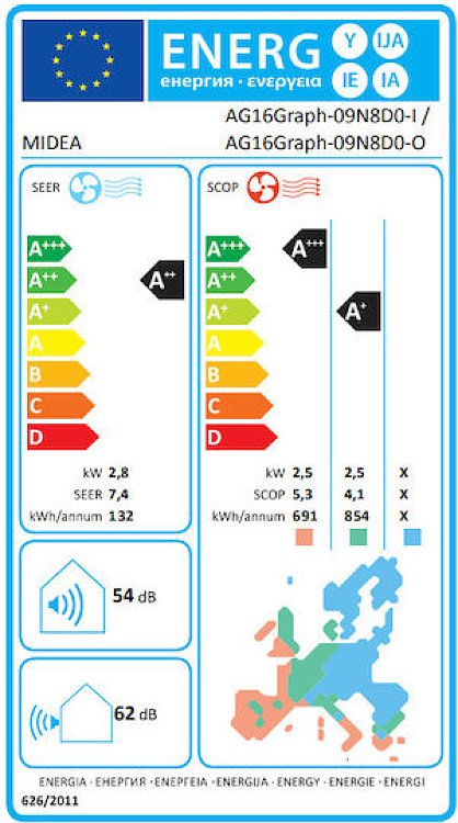 A/C AG16GRAPH-09N8D0 XTREME GRAPHITE (ΕΣΩΤ-ΕΞΩΤ) MIDEA