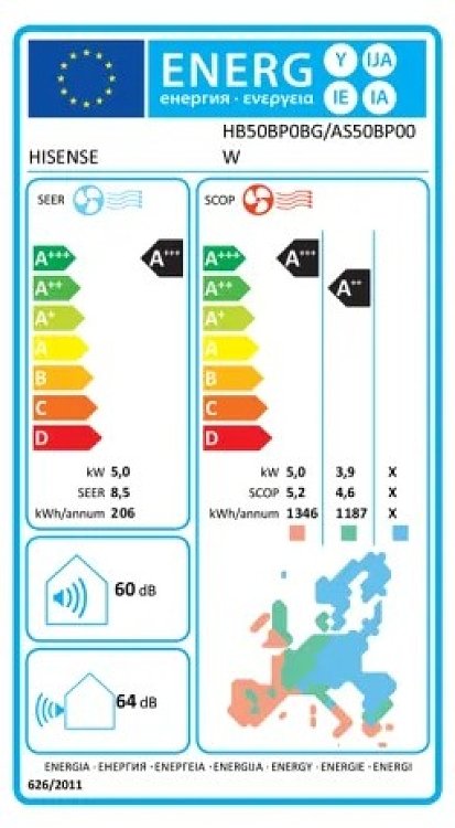 A/C HB50BP0BG/AS50BP00W UNI HB 18.000BTU (ΕΣΩΤ.-ΕΞΩΤ.) HISENSE
