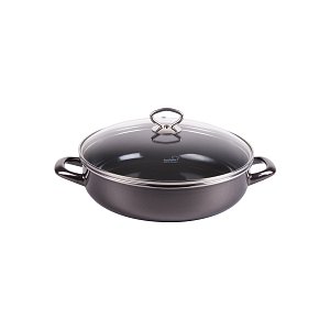 ΣΩΤΕΖΑ ΜΕ ΚΑΠΑΚΙ 28cm ΜΑΥΡΟ ΜΕΤΑΛΛΙΚΟ SITRAM/KOCHSTAR