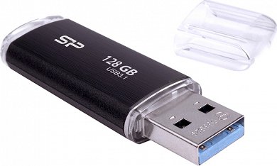 USB FLASH B02 128GB USB 3.1 GEN1 ΜΑΥΡΟ SP128GBUF3B02V1K SILICON POWER